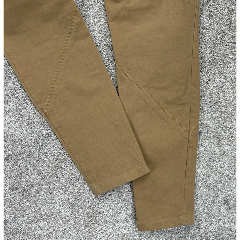 J Crew Skinny Moto Pants‎ Womens 0 Khaki Tan Stretch Twill Knit Minimalist 28x28